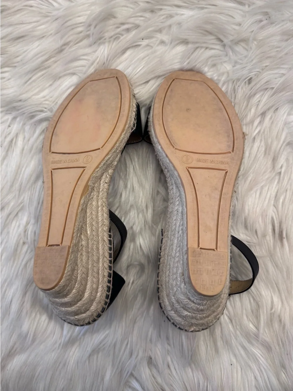 Talbots Size 9 Espadrille Wedge Sandal Open Toe Ankle Strap Comfort Preppy